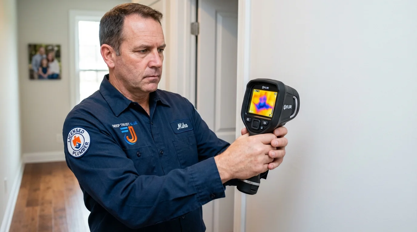 Thermal imaging leak detection by Johns Plumbing LLC in New Concord
